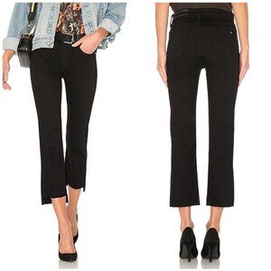 Rag & Bone Stovepipe High Rise Cropped Raw Cut Step Hem Black Jeans NWT Sz 26